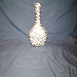 Vintage Kirkland's burnished 12" Vase black and gold floral rose vase ceramic